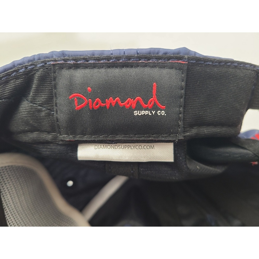 Diamond Supply Co Company Nylon Snap Adjustable Hat Cap Skate Men Women Blue Red - Picture 11 of 12